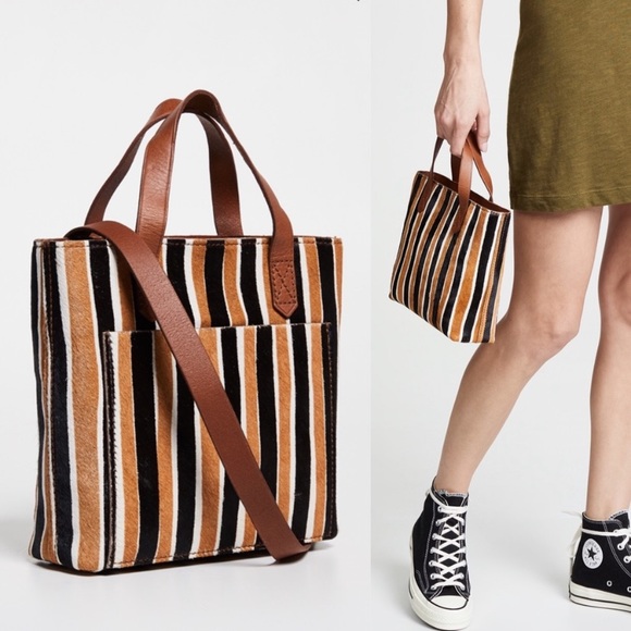 MADEWELL Small Transport CB in Striped Calf Hair - Picture 3 of 8